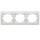 Рамка тройная горизонтальная LEZARD Mira белая 701-0200-148