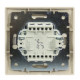 Выключатель двухклавишный с вставкой LEZARD Mira крем 701-0303-101