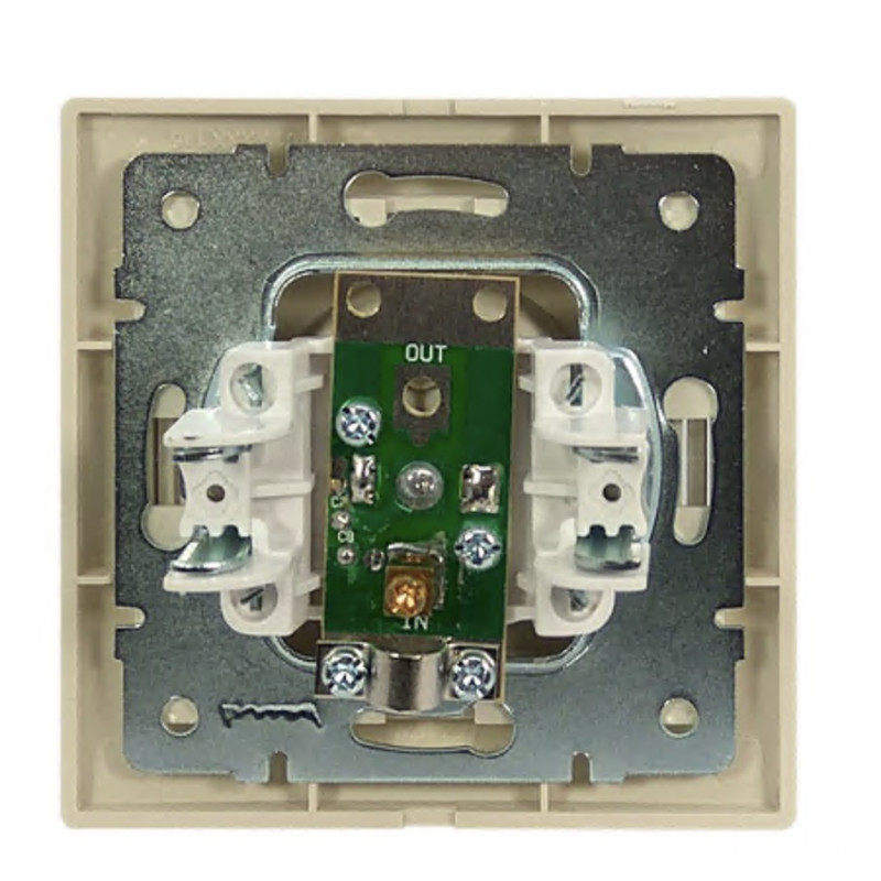 Розетка концевая телевизионная с вставкой LEZARD Mira крем 701-0303-130