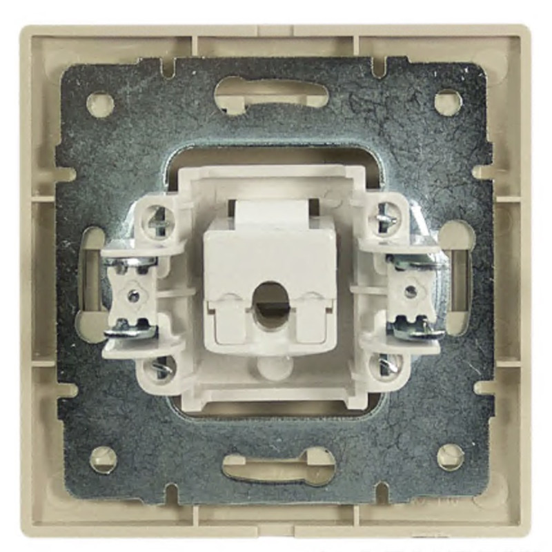 Розетка одинарна комп'ютерна зі вставкою RJ-45 LEZARD Mira крем 701-0303-139
