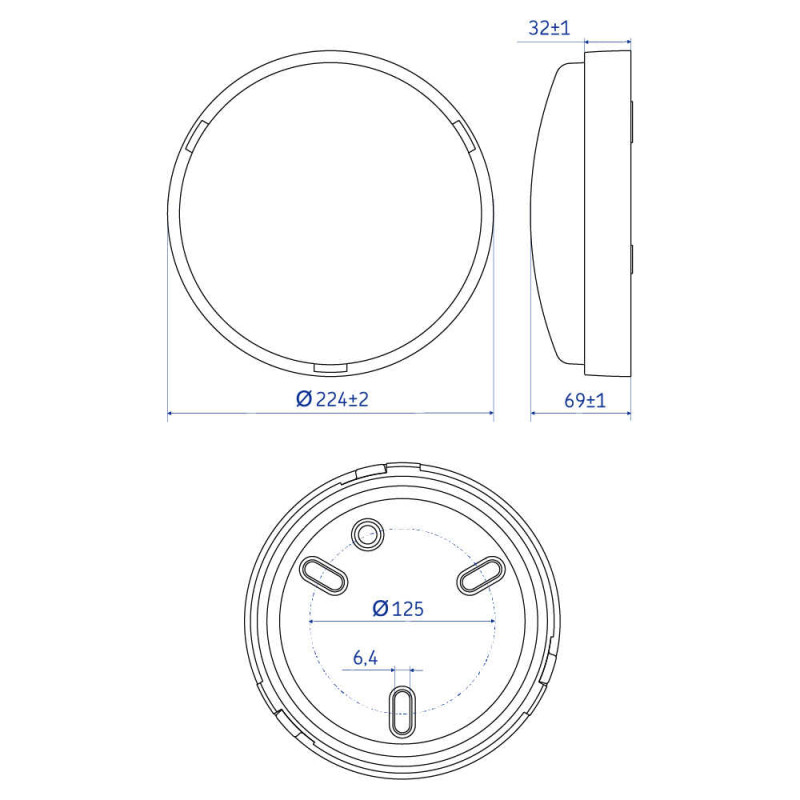 Светодиодный светильник VIOLUX НББ ATOM (UA) 22W 5000K IP54 антрацит sensor 243383