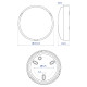 Светодиодный светильник VIOLUX НББ ATOM (UA) 22W 5000K IP54 антрацит sensor 243383
