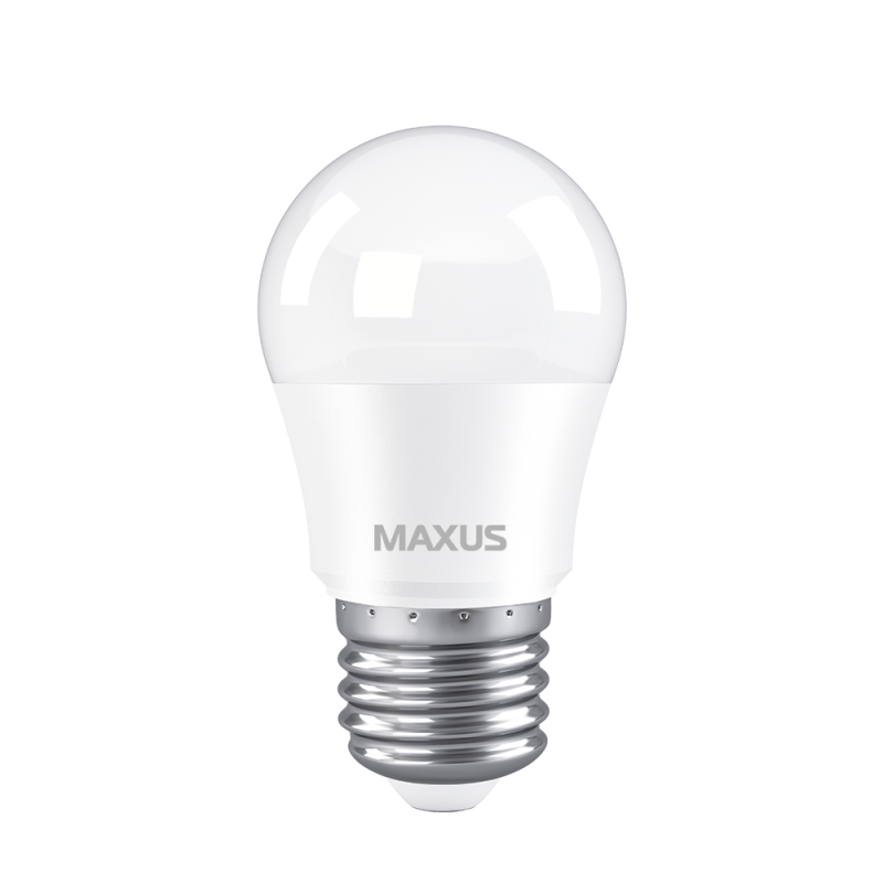 Світлодіодна лампочка MAXUS G45 5W 3000K 220V E27 куля 1-LED-741