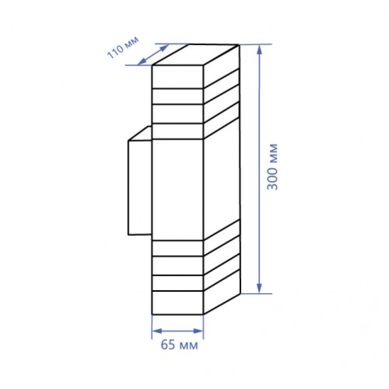 Архитектурный светильник FERON DH0807 2хE27 черный 41154