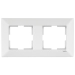 Рамка двойная горизонтальная VIKO Meridian белая 90979002-WH