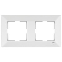 Рамка двойная горизонтальная VIKO Meridian белая 90979002-WH