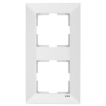 Рамка двойная вертикальная VIKO Meridian белая 90979022-WH