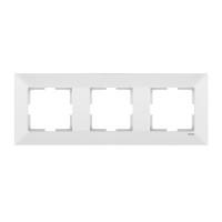 Рамка тройная горизонтальная VIKO Meridian белая 90979003-WH