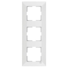 Рамка тройная вертикальная VIKO Meridian белая 90979023-WH