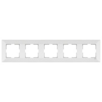 Рамка пятерная горизонтальная VIKO Meridian белая 90979005-WH