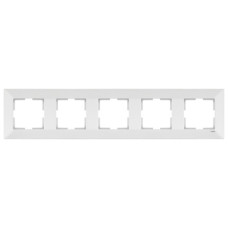 Рамка пятерная горизонтальная VIKO Meridian белая 90979005-WH