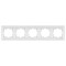 Рамка пятерная горизонтальная VIKO Meridian белая 90979005-WH