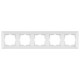 Рамка пятерная горизонтальная VIKO Meridian белая 90979005-WH