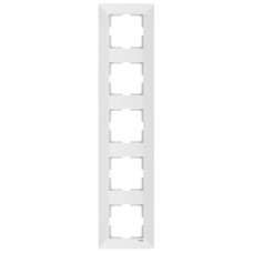 Рамка пятерная вертикальная VIKO Meridian белая 90979025-WH