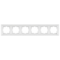 Рамка шестерная горизонтальная VIKO Meridian белая 90979006-WH