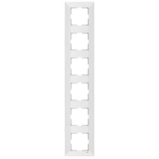 Рамка шестерная вертикальная VIKO Meridian белая 90979026-WH