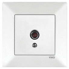 Розетка ТВ проходная VIKO Meridian белая 90970060-WH