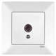 Розетка ТВ проходная VIKO Meridian белая 90970060-WH