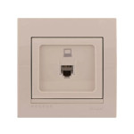 Розетка компьютерная одинарная LEZARD Deriy крем 702-0303-139