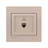 Розетка компьютерная одинарная LEZARD Deriy крем 702-0303-139