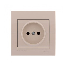 Розетка одинарная б/з LEZARD Deriy крем 702-0303-121B