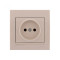 Розетка одинарная б/з LEZARD Deriy крем 702-0303-121B