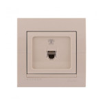 Розетка телефонная одинарная LEZARD Deriy крем 702-0303-137