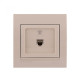Розетка телефонная одинарная LEZARD Deriy крем 702-0303-137