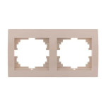 Рамка двойная горизонтальная без вставки LEZARD Deriy крем 702-0300-147