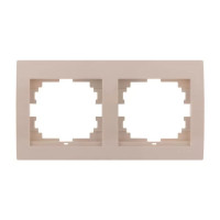 Рамка двойная горизонтальная без вставки LEZARD Deriy крем 702-0300-147
