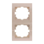 Рамка двойная вертикальная без вставки LEZARD Deriy крем 702-0300-152