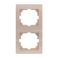 Рамка двойная вертикальная без вставки LEZARD Deriy крем 702-0300-152