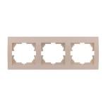 Рамка тройная горизонтальная без вставки LEZARD Deriy крем 702-0300-148