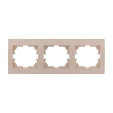 Рамка тройная горизонтальная без вставки LEZARD Deriy крем 702-0300-148