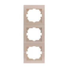 Рамка тройная вертикальная без вставки LEZARD Deriy крем 702-0300-153