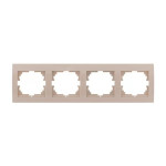 Рамка четверная горизонтальная без вставки LEZARD Deriy крем 702-0300-149