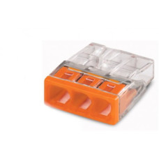 Клемма быстрого монтажа WAGO 3х2,5мм прозрачная 2273-203