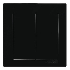 Выключатель двухклавишный NILSON Touran черный 24221003