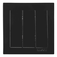 Выключатель трехклавишный NILSON Touran черный 24221066