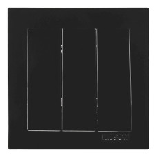 Выключатель трехклавишный NILSON Touran черный 24221066