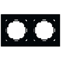 Рамка двойная горизонтальная NILSON Touran черная 24220092