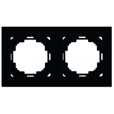 Рамка двойная горизонтальная NILSON Touran черная 24220092