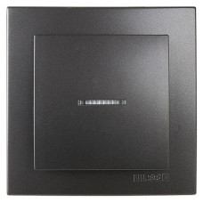 Выключатель одноклавишный с подсветкой NILSON Touran  Антрацит 24161002