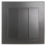 Выключатель трехклавишный NILSON Touran Антрацит 24161066