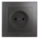 Розетка одинарная б/з NILSON Touran Антрацит 24161015