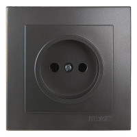 Розетка одинарная б/з NILSON Touran Антрацит 24161015