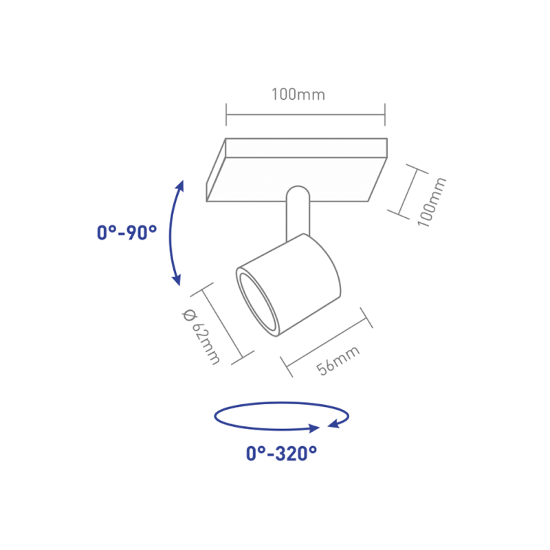 Светодиодный светильник спот GLOBAL 1-GSL-20441-SW 4W 4100K белый