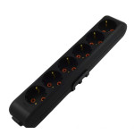 Колодка VIKO 6 гнезд с заземлением черная Multi-Let 90134600