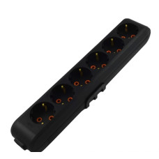 Колодка VIKO 6 гнезд с заземлением черная Multi-Let 90134600