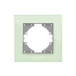 Рамка одинарная горизонтальная VIDEX Binera зеленое стекло (VF-BNFRG1H-GR)